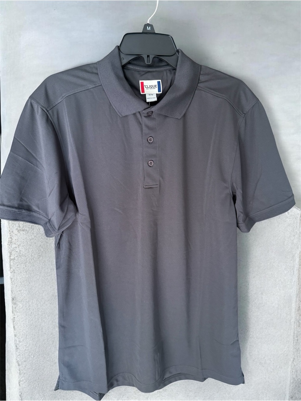 SALE Clique Men’s Gray Polo Shirt - Classic Performance